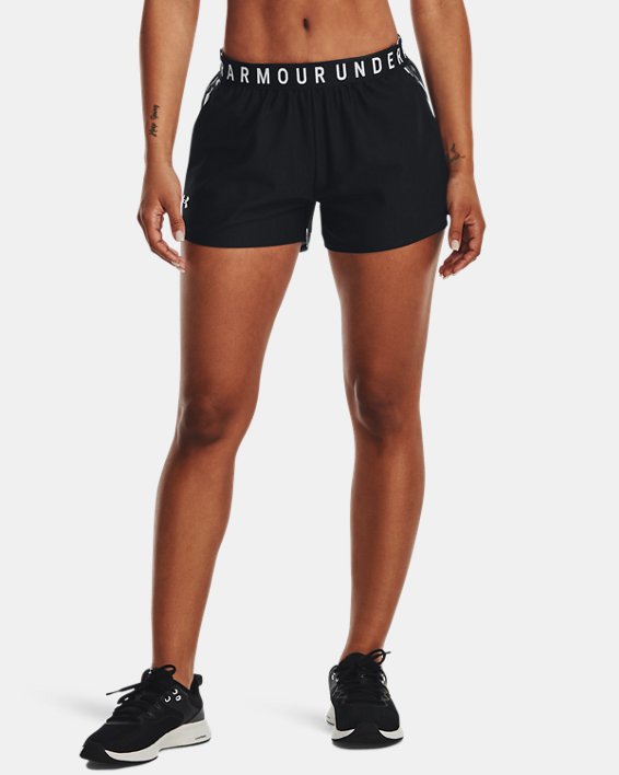 Women's UA Play Up 3.0 Printed Shorts in Black image number 0